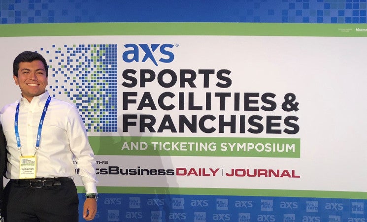 Sebastian Gonzalez &#039;19 received full scholarship from Eventellect to attend Sport Business Journal&#039;s Ticketing Symposium in Detroit
