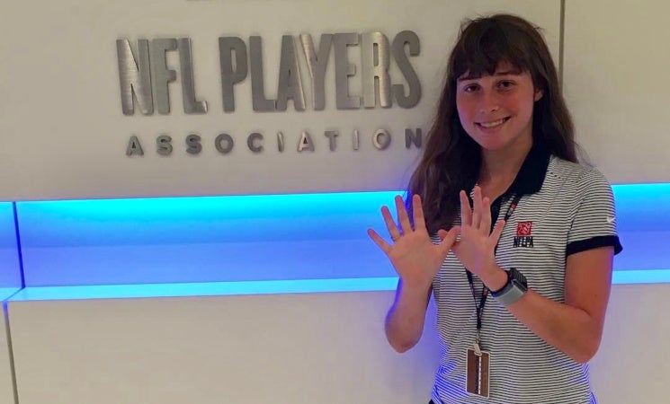 Taylor Scott ’20 interned at the NFL Players Association