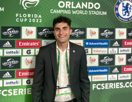 Jeremy Ghatan '24 works with Chelsea FC during its 2022 US Tour