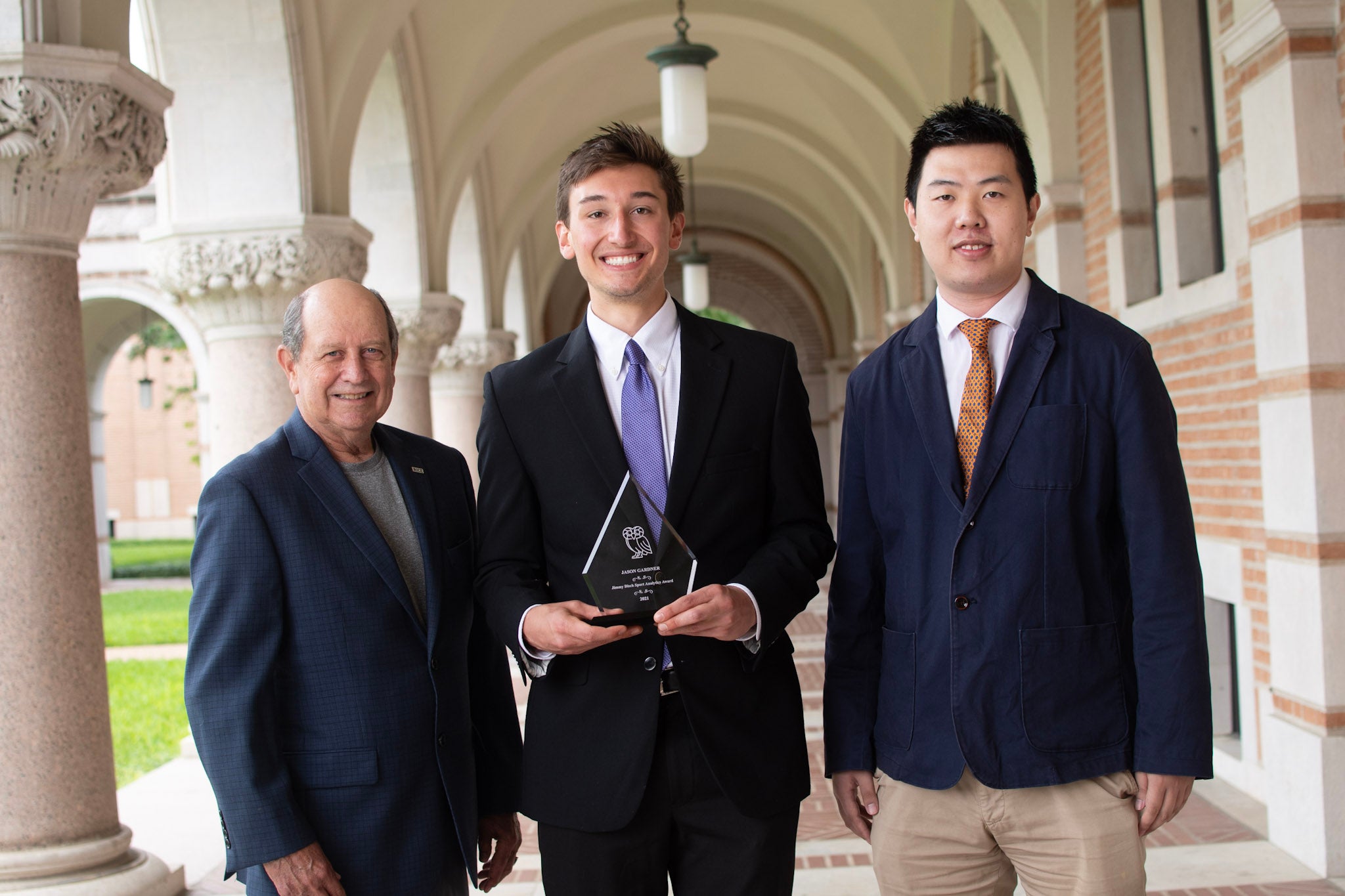 Jason Gardner '21 with Disch and Gong