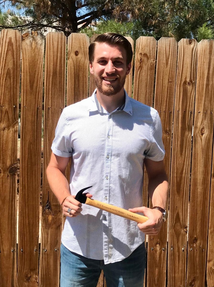 Jesse Roberts '20 co-recipient 2020 Hammer Award