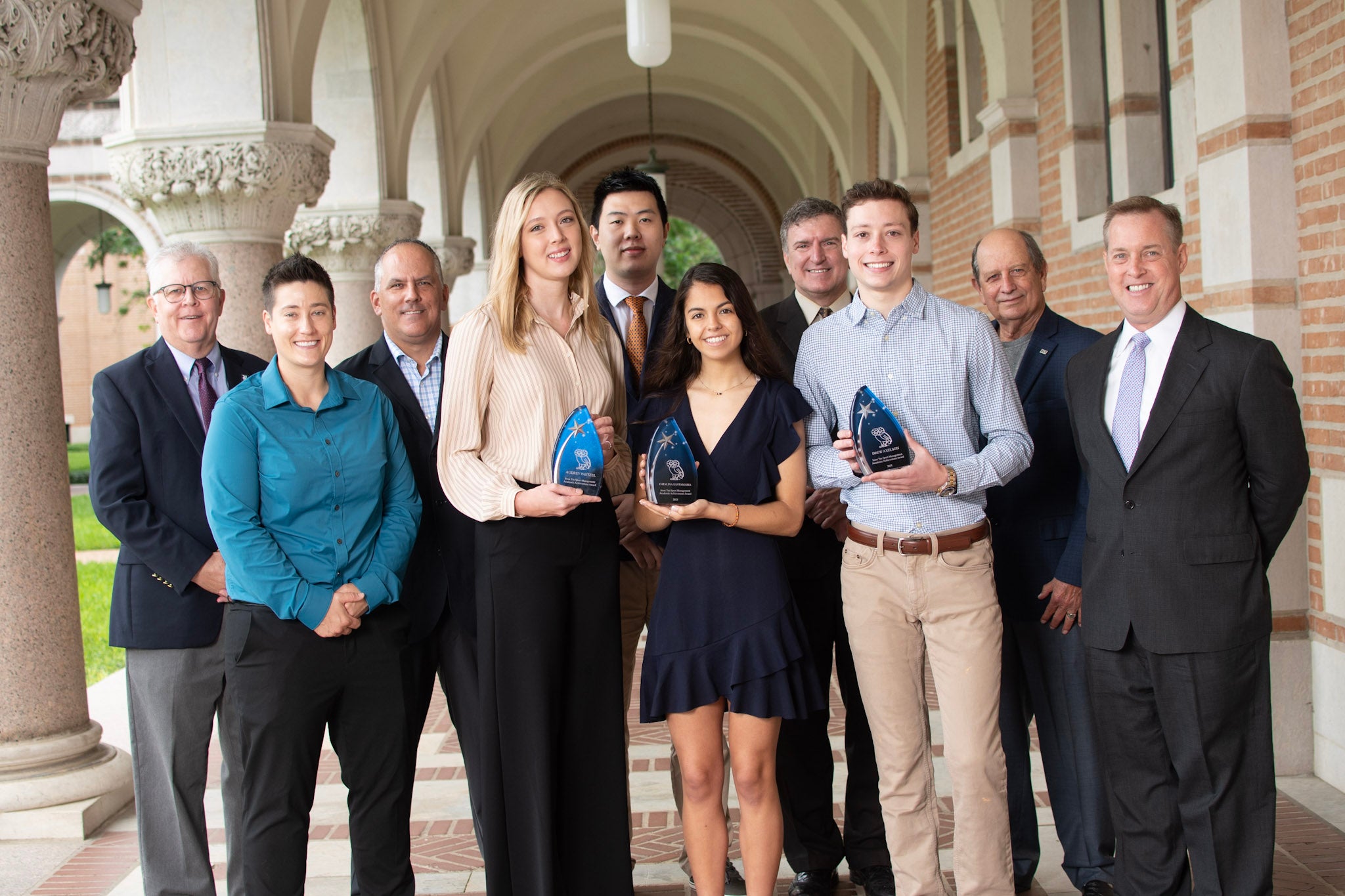 2021 Jesse Tsu Award recipients with SMGT dept