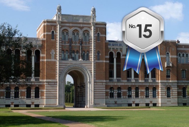 Rice Moves up to No. 15 in US News Rankings