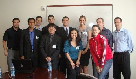 Rice class presents research findings to the front office staff of the ...