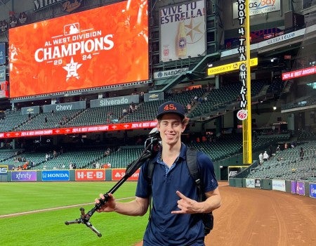 Ryan Freidin '24 at Astros